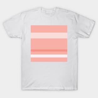 A marvelous union of Very Light Pink, Light Pink, Melon (Crayola) and Vivid Tangerine stripes. T-Shirt